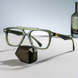 Mercurio Aviator Green Glasses0