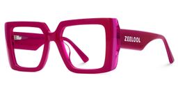 Parris Rectangle Red Glasses1