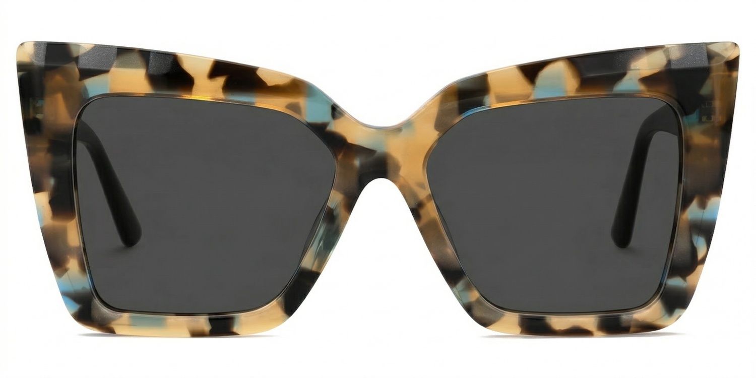 Thiline Acetate Tortoise Square Frame Sunglasses | ZEELOOL0