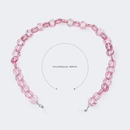 Pink Round Glitter Eyeglasses Chains2