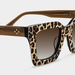 Megan Leopard print Square Glasses4