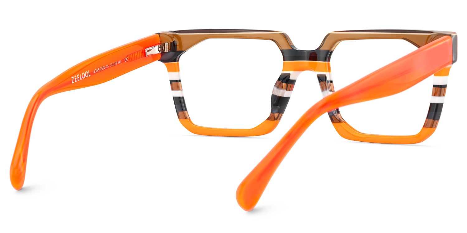 Laguer Rectangle Orange Glasses5
