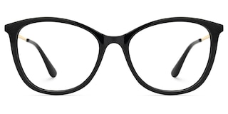 Jenee Oval Black Glasses0