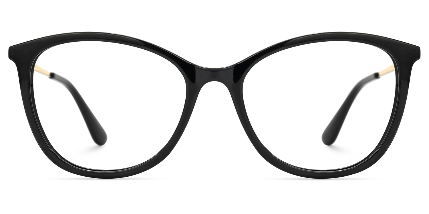 Jenee Oval Black Glasses0