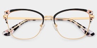 Mariana Rectangle Black Glasses1