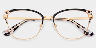 Mariana Rectangle Black Glasses2