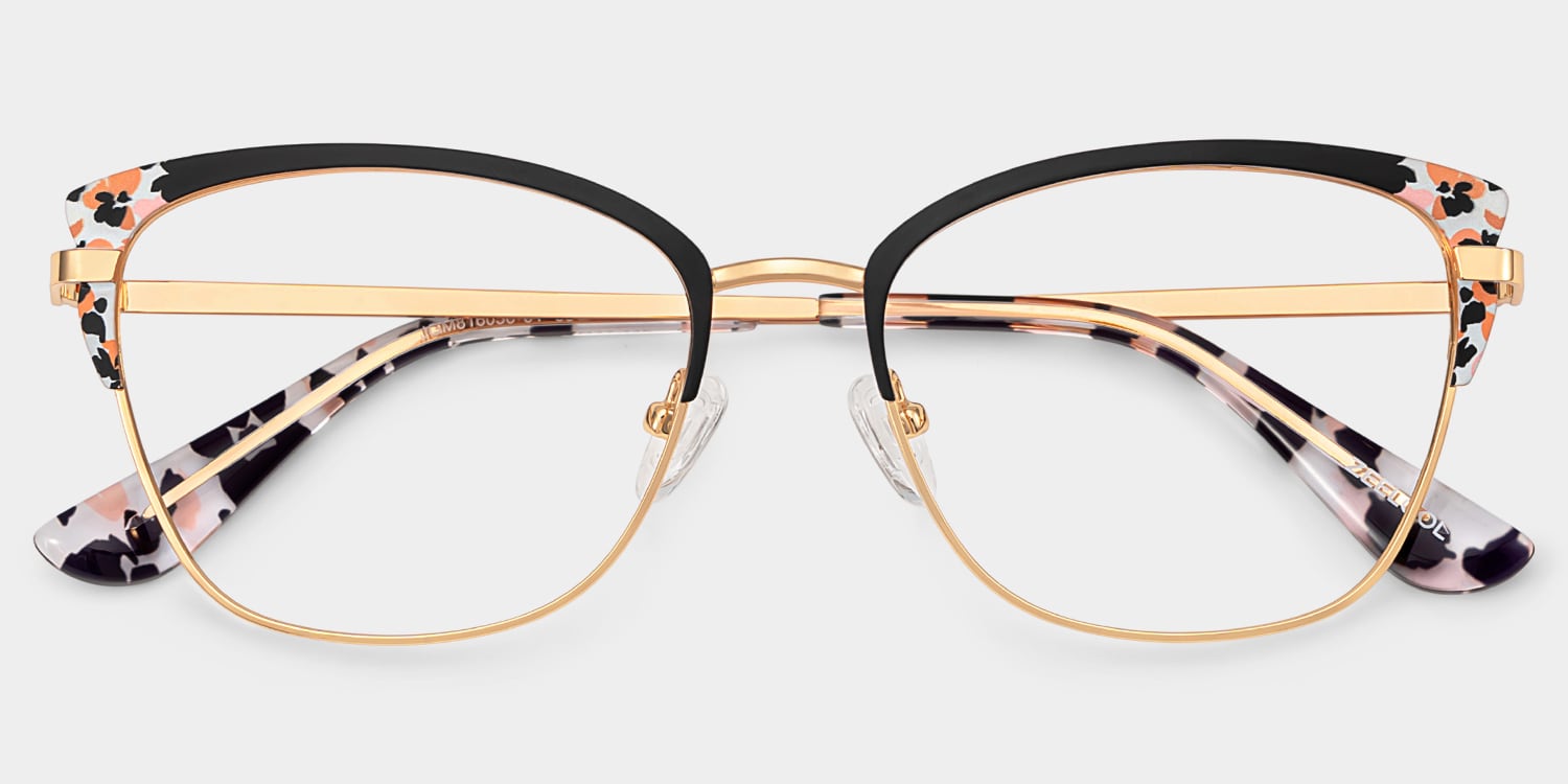 Mariana Rectangle Black Glasses2