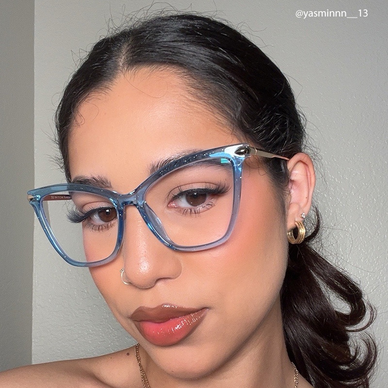 Hilary Butterfly Blue Glasses | Zeelool Glasses11