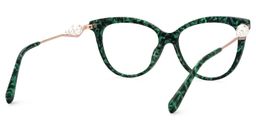 Sherrie Cateye Green Floral Glasses5
