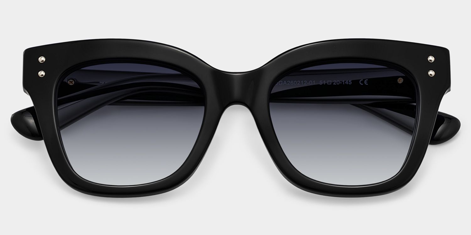 Chunky Black Butterfly Stella Frame Sunglasses | ZEELOOL1