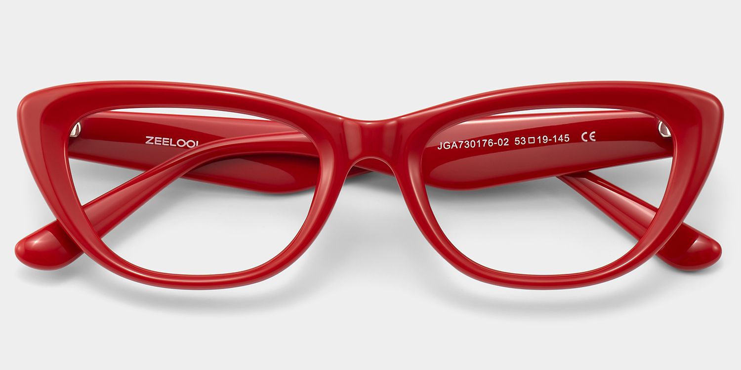 Amabel Red Cat-Eye Glasses | ZEELOOL2