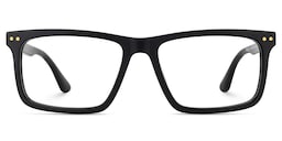 Emerson Rectangle Black Glasses1