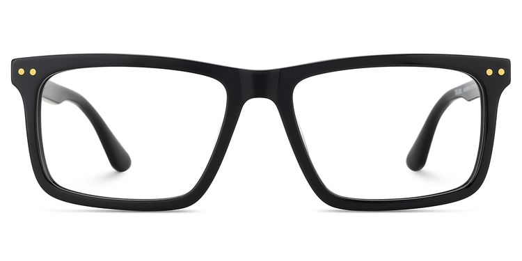 Emerson Rectangle Black Glasses