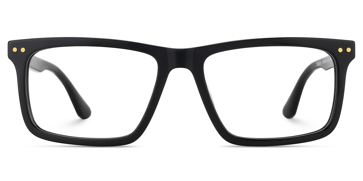 Emerson Rectangle Black Glasses