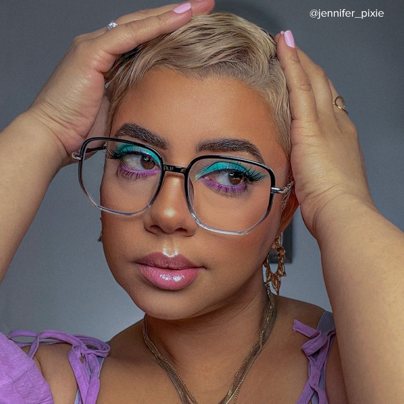 Joana Geometric Black-Crystal Glasses