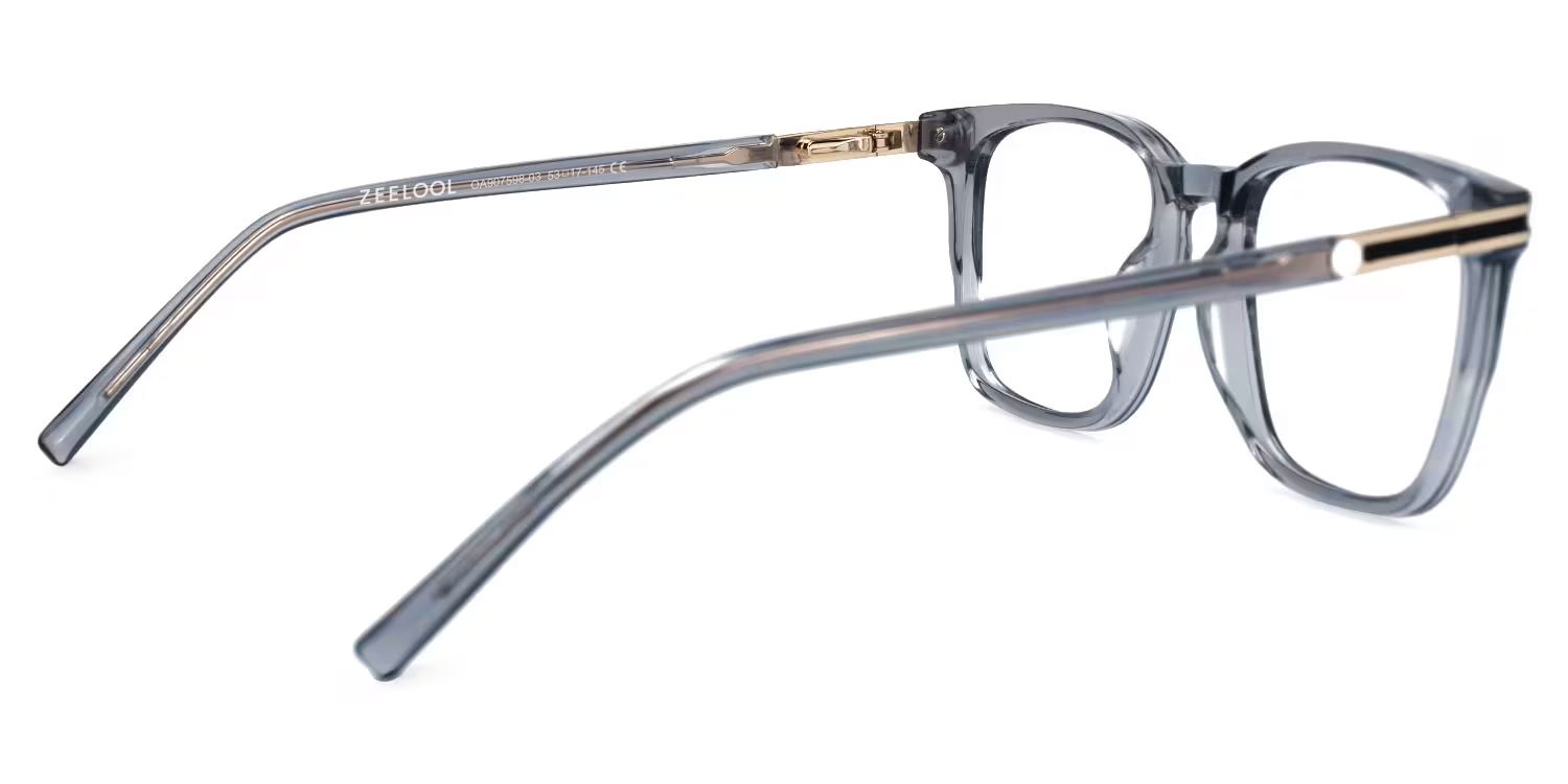 Square Kornelia Gray Glasses on sale -Zeelool Glasses3