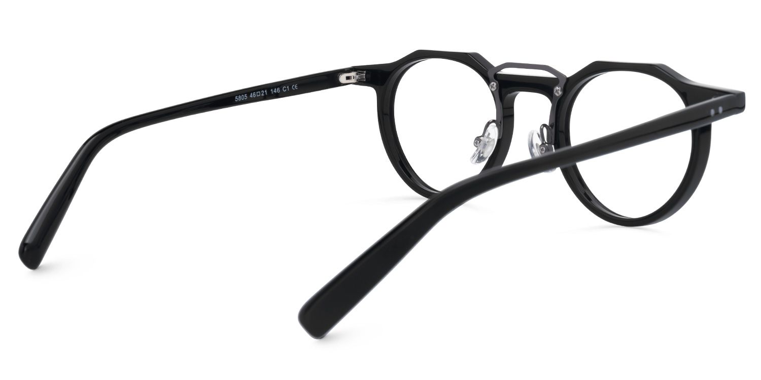 Adjustable Nose Pads Jerria Eyeglasses, Jerria Black Glasses -Zeelool3
