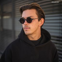 Otto Round Black Sunglasses4