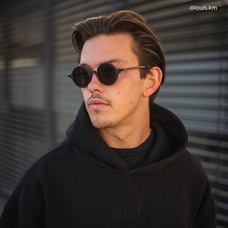 Otto Round Style Black Frame Sunglasses | ZEELOOL5