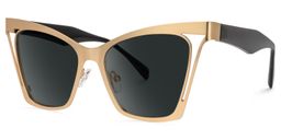 Adarsh Cateye Gold Glasses1