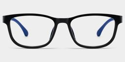 Robin Rectangle Black Blue Glasses1