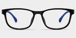 Robin Rectangle Black Blue Glasses1