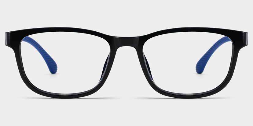 Robin Rectangle Black Blue Glasses