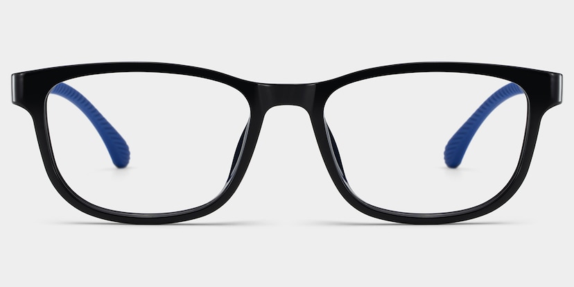Robin Rectangle Black Blue Glasses