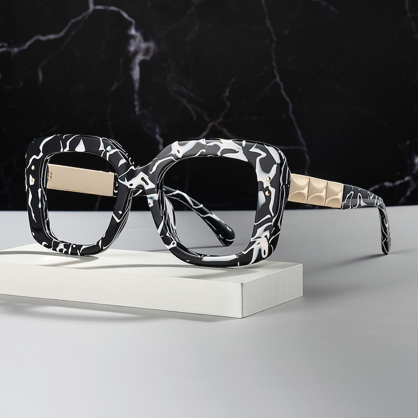 Yary Square Cow Pattern Glasses