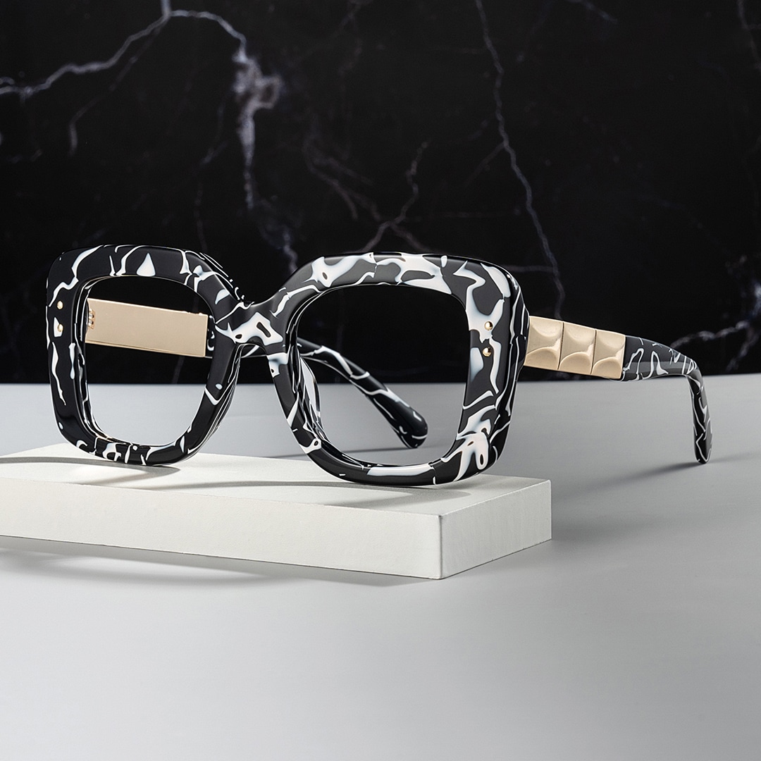 Yary Square Cow Pattern Glasses