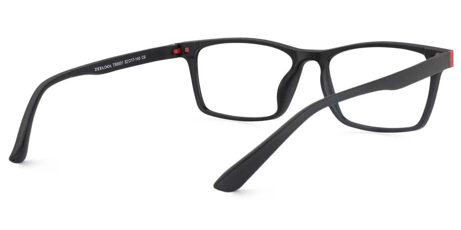 Cheche Rectangle Black Eyeglasses for Women and Men | ZEELOOL6