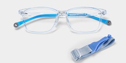 June Rectangle Crystal Blue Glasses1