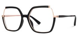 Alexia Square Black Glasses1