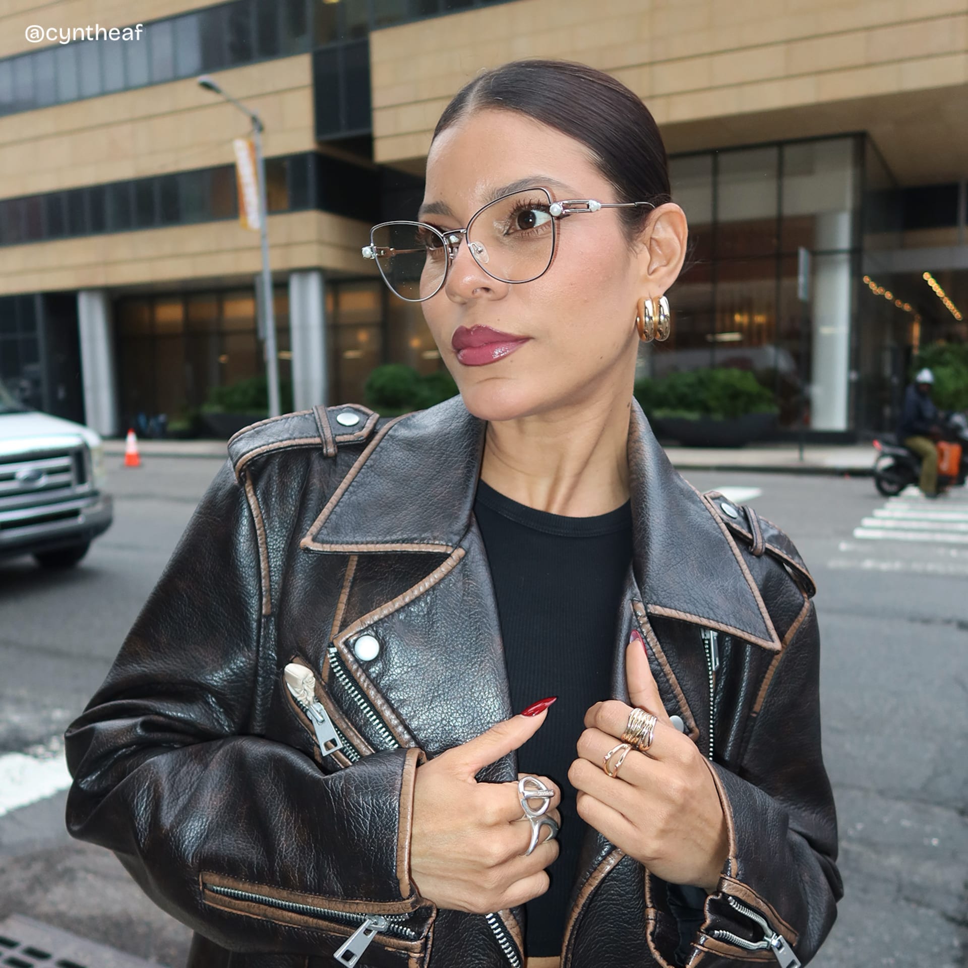 Gaga Eyeglasses in Cat Eye Sliver Frame | Zeelool7