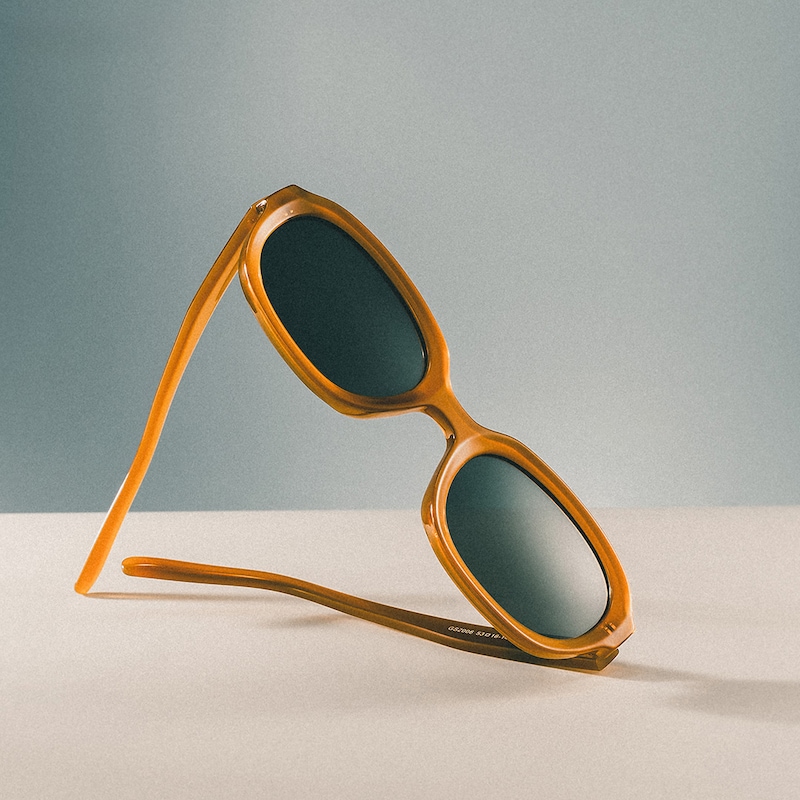 ZEELOOL Astra Geometric Brown Polarized Sunglasses