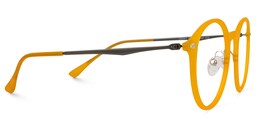 Dolores Round Yellow Glasses2