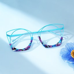 Barbara Cateye Atoll-Blue Glasses4