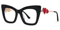 Cagle Cateye Black Glasses1