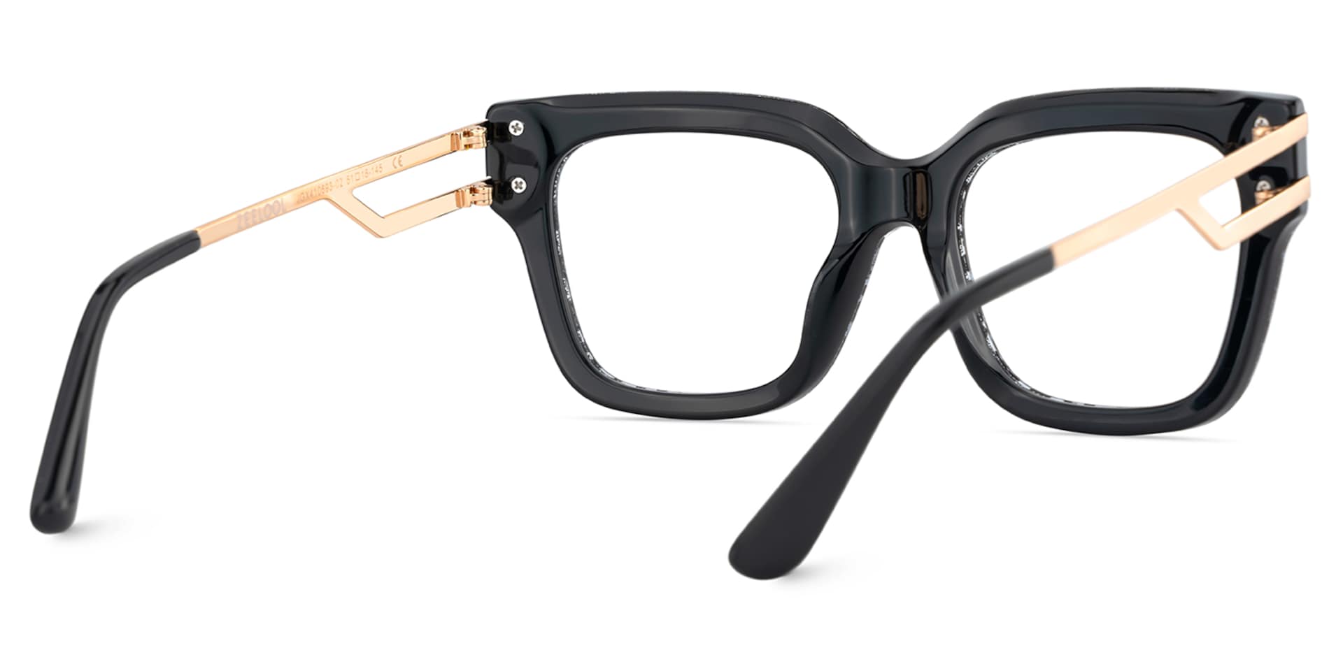 Square Cat-Eye Glasses With Gray Leopard6