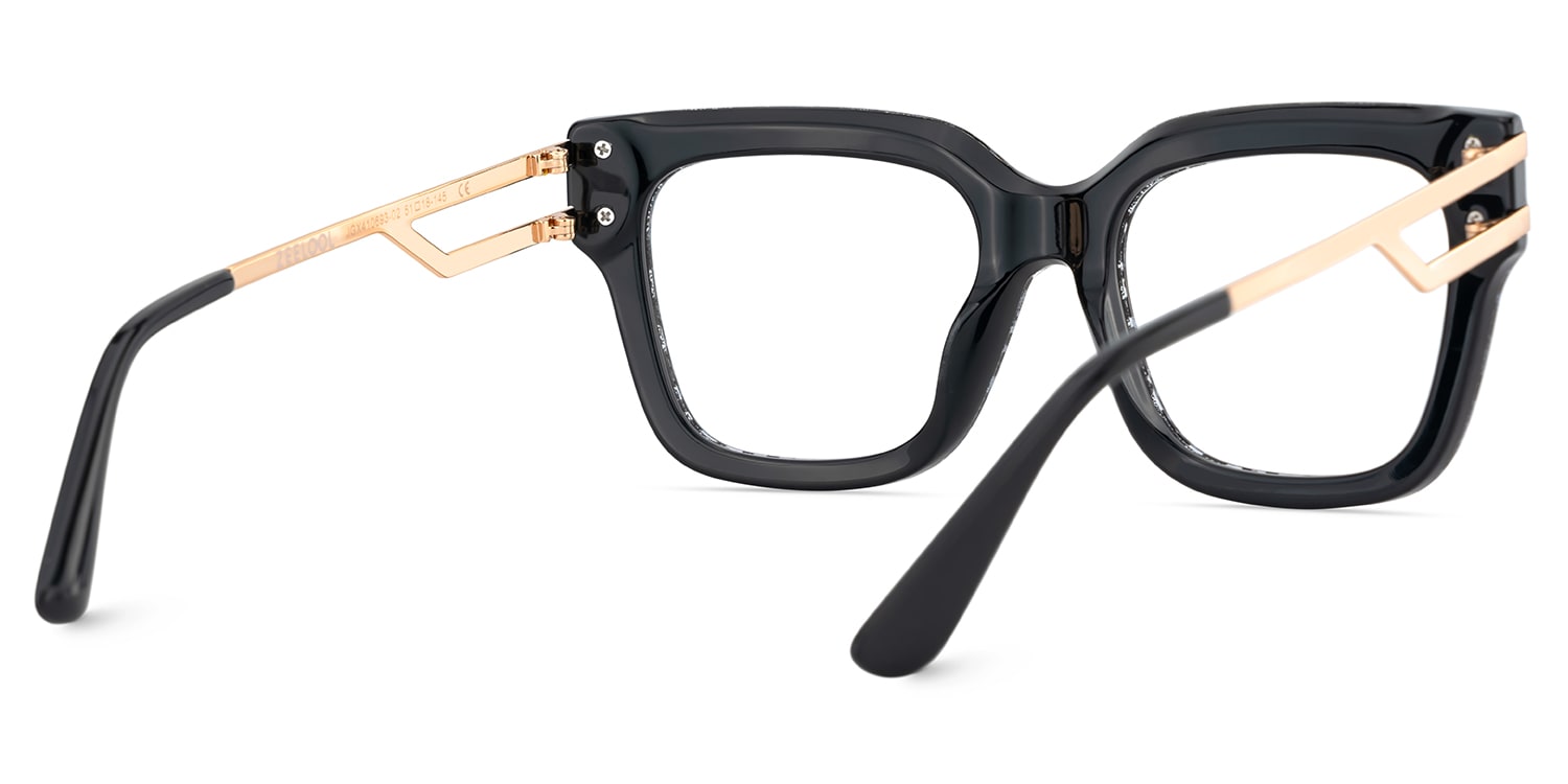 Lidia Square Gray Leopard Glasses6