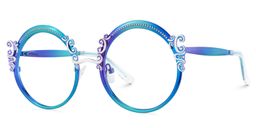 Nelida Round Blue Glasses3