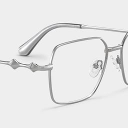 Kayla Geometric Silver Glasses4