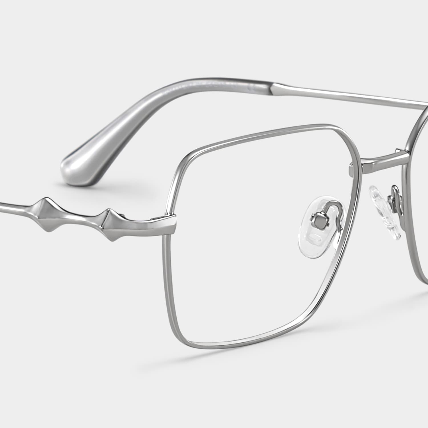 Kayla Geometric Silver Glasses4