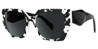 Sileidy Geometric Black-White Glasses1