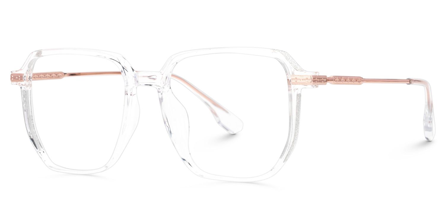 Nesbitt Mixed-Materials Geometric Crystal Frame Glasses | Zeelool1