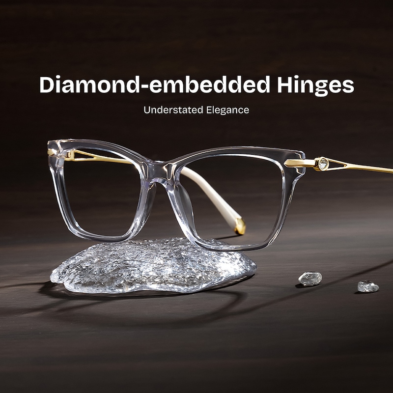 ZEELOOL Amelia Cat eye Crystal Glasses
