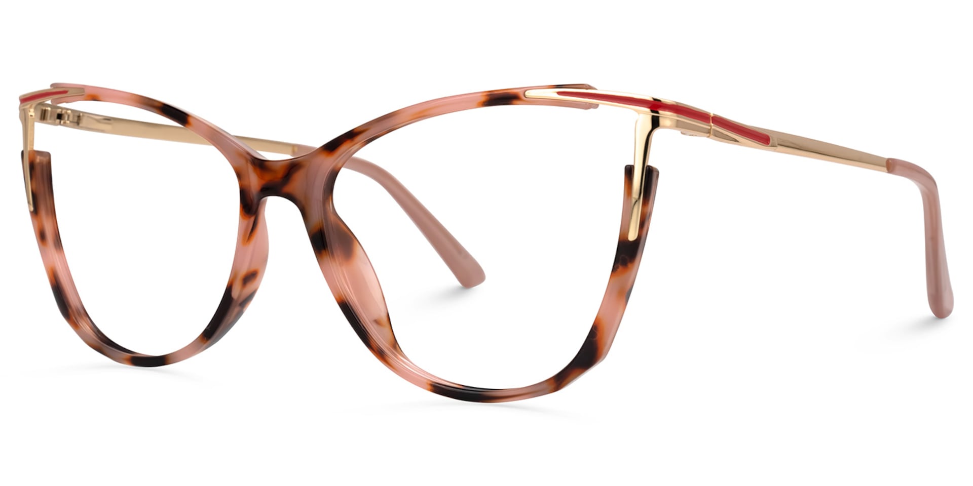 Cateye Yomary Pink and Tortoise Shell Glasses | Zeelool1