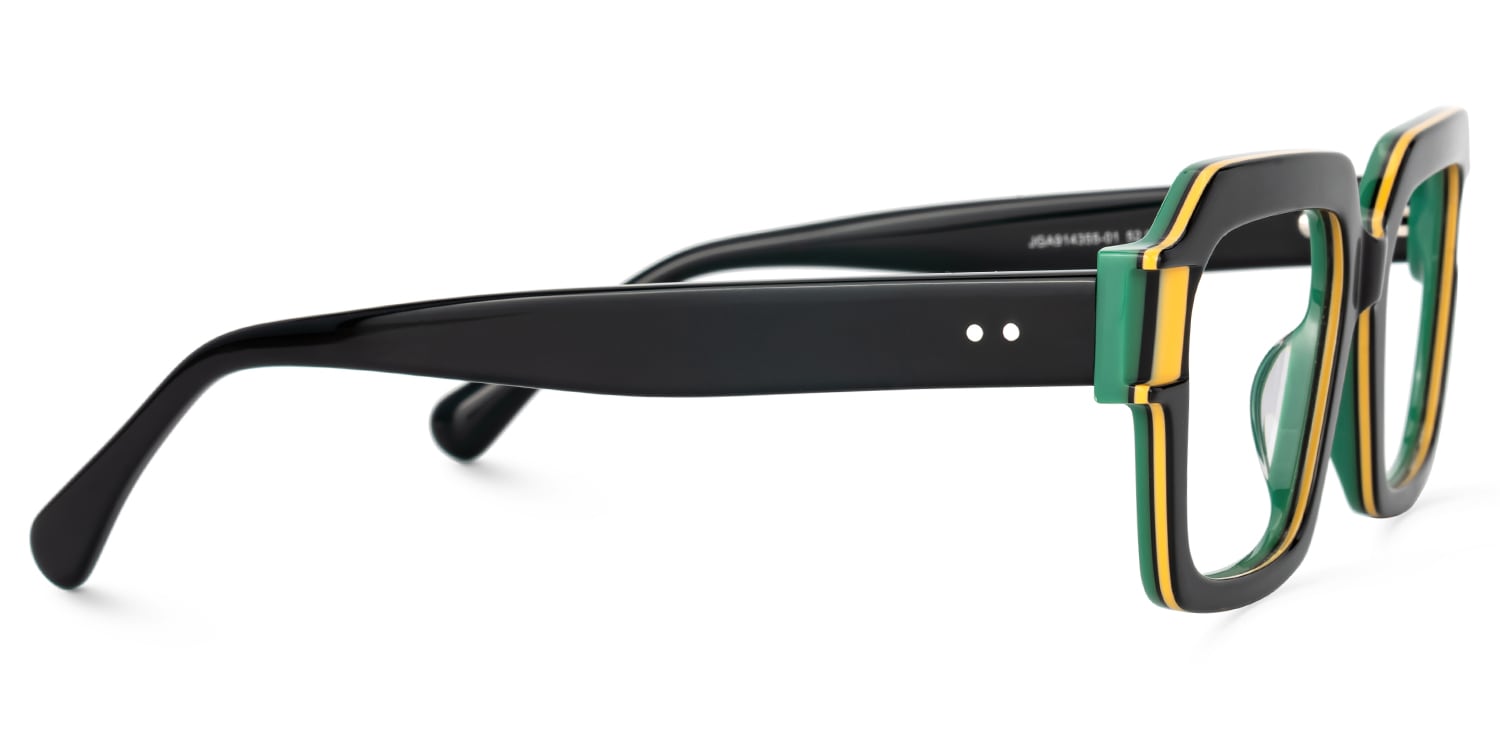 Suarez Square Men's Black Eyeglass Frames | Zeelool2