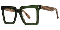 Pierre Square Green Glasses1