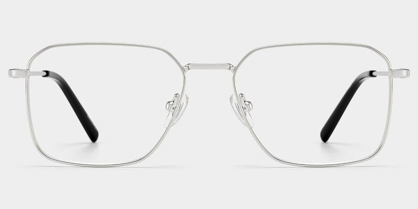 Leah Rectangle Silver Glasses